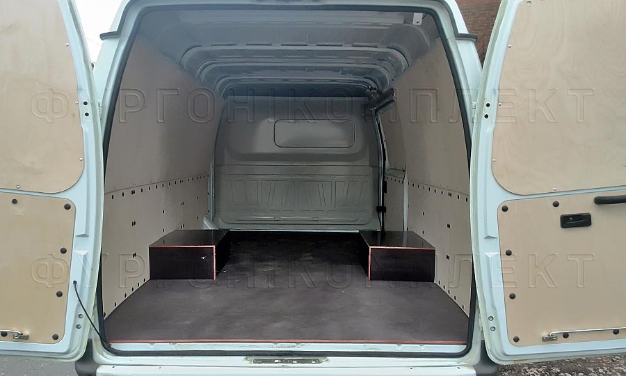 Обшивка фургона ГАЗ 2705 Газель L2H1: Вид со стороны задних дверей