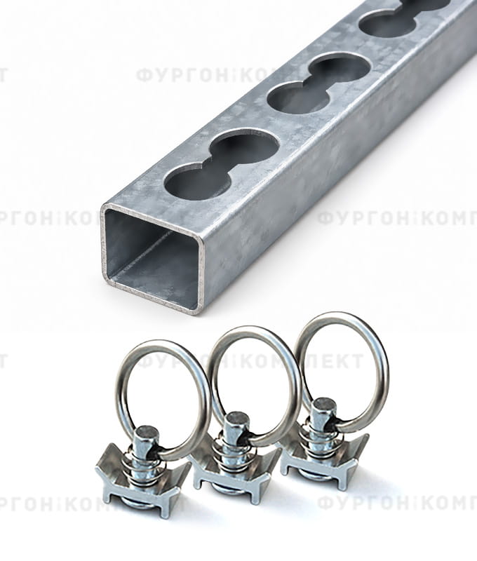Стальной профиль ТРС-30×30 с кольцами (длина 3 метра)